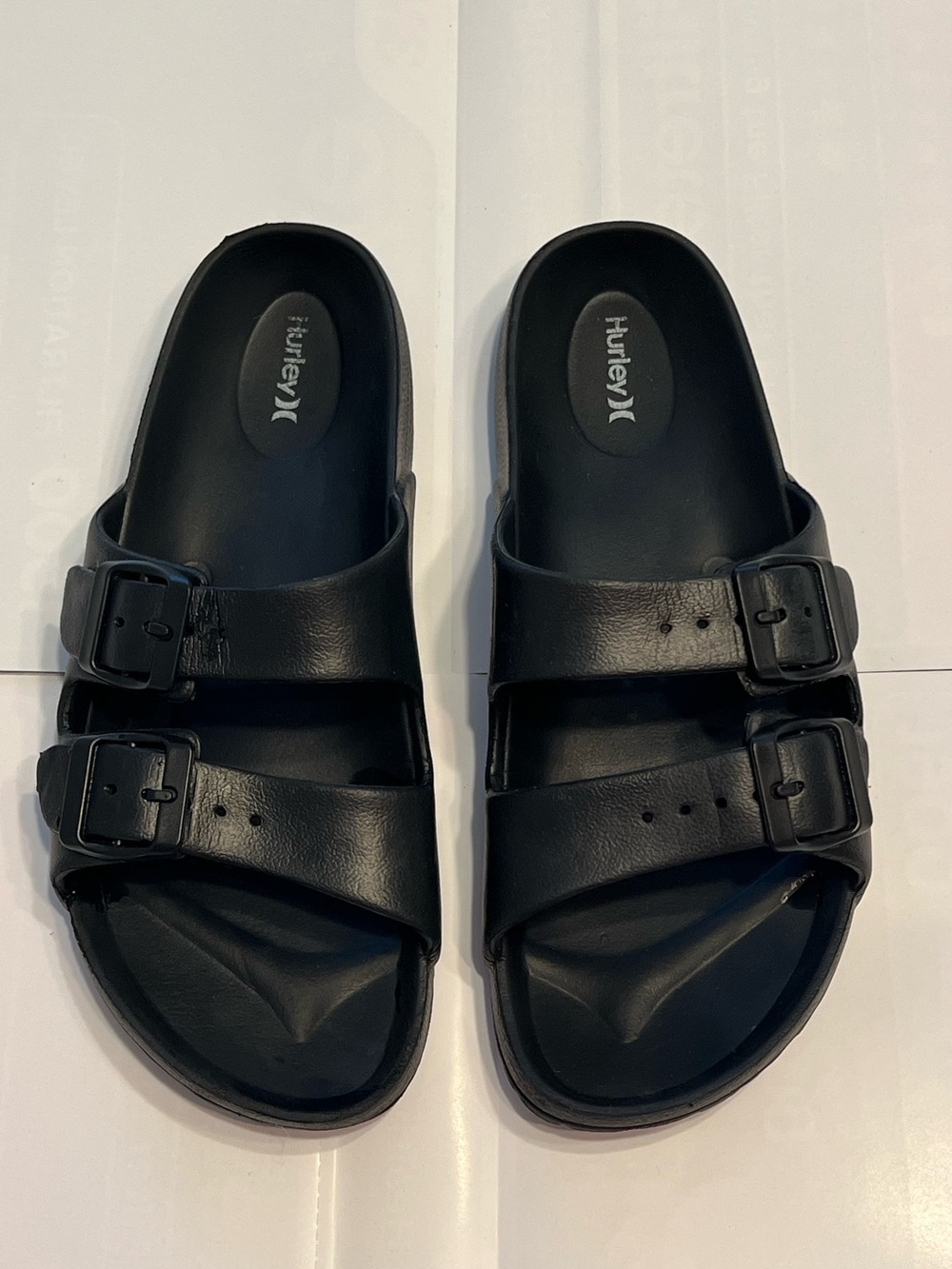 Hurley Black Waterproof Comfort Slides